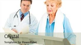  Presentation with supervision - Presentation theme consisting of supervision of her doctor background and a mint green colored foreground