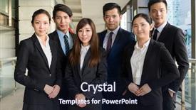  Presentation with group - Colorful PPT theme enhanced with great supervisor - group of business people backdrop and a wine colored foreground