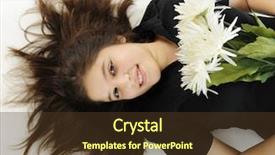  Presentation with flowers - Presentation enhanced with supine - overhead view of a pretty background and a  colored foreground