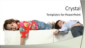  Presentation with birthday sister - Presentation theme enhanced with supine - portrait of a brother background and a white colored foreground