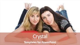  Presentation with swimming beautiful girl swims underwater - Cool new slide set with supine - two beautiful lying girls isolated backdrop and a  colored foreground