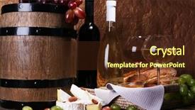  Presentation with camembert - Presentation theme consisting of supper consisting of camembert and brie cheese wine and grapes on napkin in basket and wine barrel on wooden table on brown background background and a tawny brown colored foreground