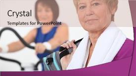  Presentation with women in leadership - Cool new theme with suppl - mature women using gym equipment backdrop and a coral colored foreground