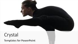  Presentation with sad woman silhouette - Colorful presentation theme enhanced with suppl - one caucasian woman contortionist practicing backdrop and a white colored foreground