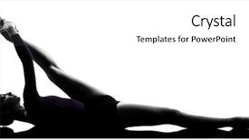  Presentation with ballerina - Cool new PPT theme with suppl - one caucasian young woman ballerina backdrop and a  colored foreground