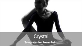  Presentation with one swot - Slide set consisting of suppl - one caucasian young woman ballerina background and a gray colored foreground