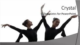  Presentation with women - PPT theme enhanced with suppl - two women contortionist practicing gymnastic background and a white colored foreground