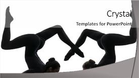  Presentation with two black women - Audience pleasing PPT theme consisting of suppl - two women contortionist practicing gymnastic backdrop and a white colored foreground