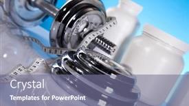  Presentation with supplement - PPT theme featuring supplement sport diet background and a gray colored foreground