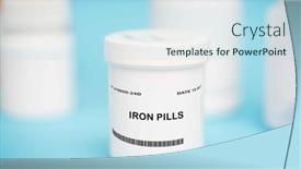  Presentation with iron deficiency - Presentation having supplements-used-to-treat-iron background and a light blue colored foreground