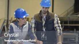  Presentation with textile factory sewing industrial - Amazing presentation theme having suppliers meetings - industrial people meeting together backdrop and a gray colored foreground