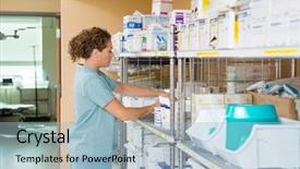  Presentation with storage - PPT layouts having supplies - side view of mid adult background and a light blue colored foreground