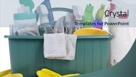  Presentation with container - Cool new slide set with supplies the chores of labor backdrop and a  colored foreground