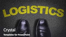  Presentation with supply chain - Slide deck featuring supply chain analyses - top view of business shoes background and a dark gray colored foreground