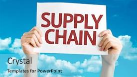  Presentation with supply chain - Slides having supply chain card with sky background and a arctic colored foreground