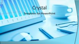  Presentation with electronic - Cool new PPT layouts with supply economics - image of workplace with paper backdrop and a arctic colored foreground