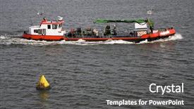  Presentation with navigation - Slides enhanced with supply vessel - inland navigation background and a  colored foreground