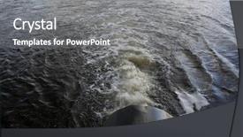  Presentation with river irrigation - Presentation design enhanced with supplying water from river reservoir background and a gray colored foreground