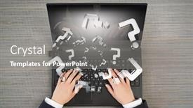  Presentation with support - Presentation theme consisting of support-and-feedback-service background and a gray colored foreground