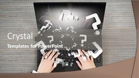  Presentation with support - Slides featuring support-and-feedback-service background and a gray colored foreground