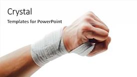 Presentation with orthotics - Presentation theme featuring support for carpal tunnel syndrome background and a white colored foreground