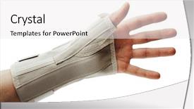  Presentation with carpal tunnel - PPT theme featuring support for carpal tunnel syndrome background and a white colored foreground