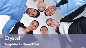  Presentation with business partner people joining hand - PPT theme enhanced with support staff - business people group joining hands background and a  colored foreground