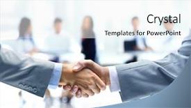  Presentation with shaking hands - PPT layouts featuring support staff - close up of businessmen shaking background and a white colored foreground