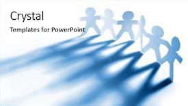  Presentation with group support - Cool new PPT theme with support staff - group of people holding hands backdrop and a white colored foreground