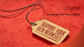  Presentation with businesses - Slide set featuring support-your-local-businesses background and a red colored foreground