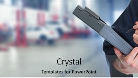  Presentation with supporting - Cool new presentation theme with supporting change - car mechanic backdrop and a light gray colored foreground