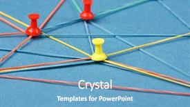  Presentation with vanet network - Slide deck with supportive communication - network with pins background and a  colored foreground