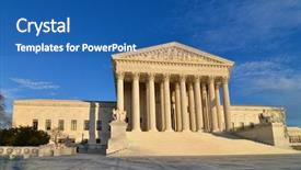  Presentation with united states supreme court - Amazing PPT theme having supreme court building - washington dc backdrop and a ocean colored foreground