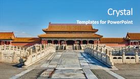  Presentation with forbidden city - Cool new PPT layouts with supreme harmony imperial palace forbidden backdrop and a teal colored foreground