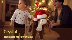  Presentation with baby tree - Audience pleasing theme consisting of suprised-baby-and-his-toy backdrop and a tawny brown colored foreground