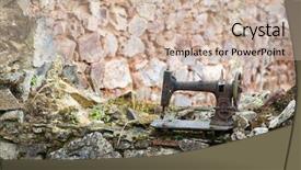  Presentation with sewing machine - PPT layouts enhanced with sur glane in the french background and a soft green colored foreground