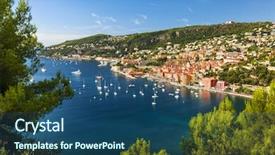  Presentation with aerial view of cape town - Cool new slide set with sur-mer cap de nice backdrop and a ocean colored foreground