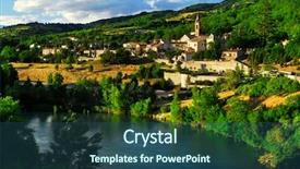  Presentation with aerial view of cape town - Presentation theme with surance - scenic view on town background and a ocean colored foreground