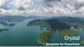  Presentation with aerial view of cape town - Presentation theme consisting of surat - aerial panorama view of cheow background and a ocean colored foreground