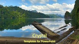  Presentation with bamboo - Colorful PPT theme enhanced with surat - bamboo rafts on cheow lan backdrop and a tawny brown colored foreground