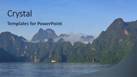  Presentation with national - Beautiful slide deck featuring surat - cheow lan lake landscape national backdrop and a  colored foreground