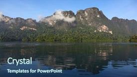  Presentation with national - Slide set featuring surat - cheow lan lake landscape national background and a  colored foreground