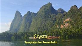  Presentation with landscape maintenance work - Audience pleasing PPT theme consisting of surat - cheow lan lake landscape backdrop and a tawny brown colored foreground