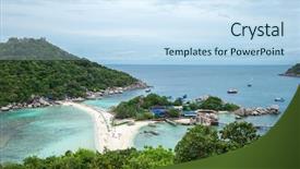  Presentation with thailand finance - Audience pleasing PPT theme consisting of surat - koh nang yuan island thailand backdrop and a  colored foreground