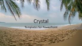  Presentation with sunset at venice beach palm - Audience pleasing slides consisting of surat - sunset on samui beach thailand backdrop and a  colored foreground