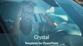  Presentation with hair color - Audience pleasing theme consisting of sure her hair looks perfec backdrop and a ocean colored foreground