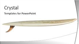  Presentation with vintage - Cool new PPT theme with surf board - vintage surfboard isolated on white backdrop and a white colored foreground