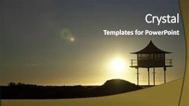  Presentation with sun life financial - Presentation theme consisting of surf life savers lookout sunset background and a  colored foreground