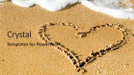  Presentation with seashore - Cool new presentation theme with  backdrop and a  colored foreground