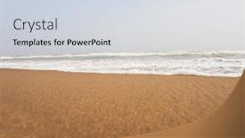  Presentation with india - Presentation design consisting of surf on the beach puri orissa india background and a sky blue colored foreground